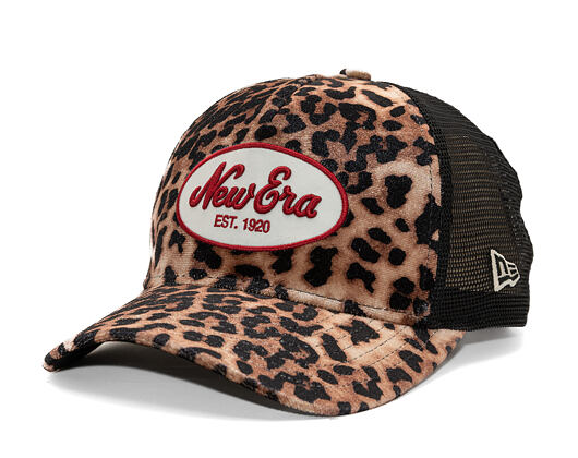 Dámská Kšiltovka New Era - Branded Leopard 9FORTY M-CROWN Trucker - Camel