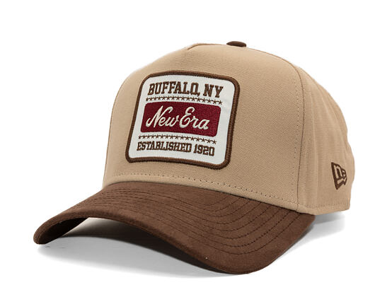 Kšiltovka New Era - Branded Suede Patch 9FORTY A-Frame - Camel