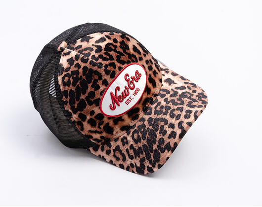 Dámská Kšiltovka New Era - Branded Leopard 9FORTY M-CROWN Trucker - Camel