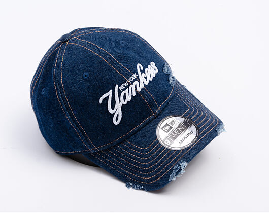 Kšiltovka New Era - MLB Denim Distress 9TWENTY - NY Yankees - Navy
