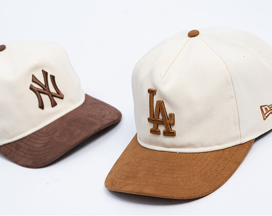 Kšiltovka New Era - MLB Suede Visor 9FIFTY A-Frame - LA Dodgers - Cream