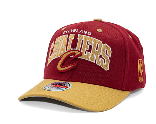 Kšiltovka Mitchell & Ness - NBA Team Arch Snapback - Cleveland Cavaliers - Dark Red / Gold