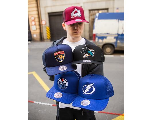 Kšiltovka Mitchell & Ness - Edmonton Oilers - Evergreen Trucker - Blue