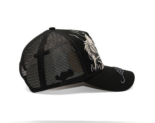 Kšiltovka Ed Hardy - Mono Giant Dragon Twill Front Mesh Trucker - Black/Black