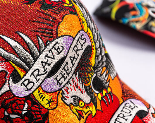 Kšiltovka Ed Hardy - Brave Hearts 6 Panel Metallic Trucker Cap - Samba