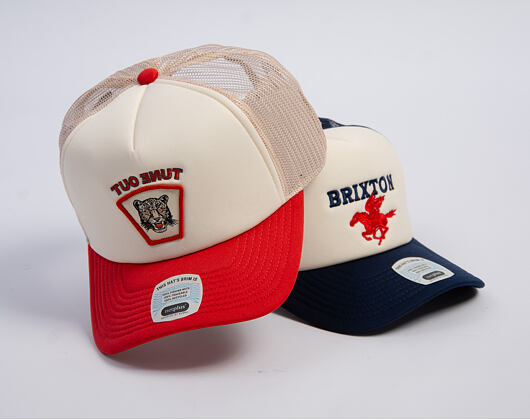 Kšiltovka Brixton - Lost In Reality MP Trucker - White/Rush