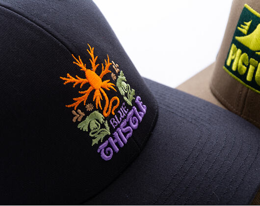 Kšiltovka Picture - Kuldo Trucker - Black - Blue Thistle Patch