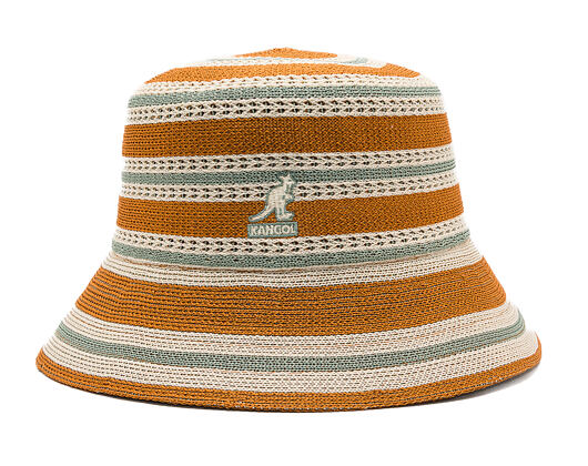Klobouk Kangol - Tropic Resort Stripe Lahinch - Rustic Caramel Multi