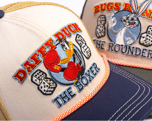 Kšiltovka Capslab - Looney Tunes Daffy Duck The Boxer - Vanilla / Navy