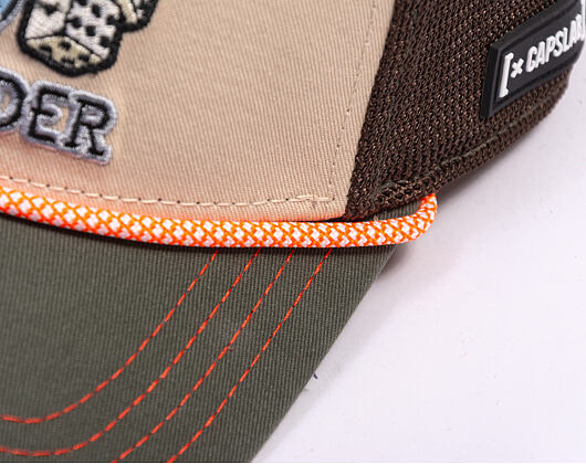 Kšiltovka Capslab - Looney Tunes Bugs Bunny The Rounder - Olive / Off White