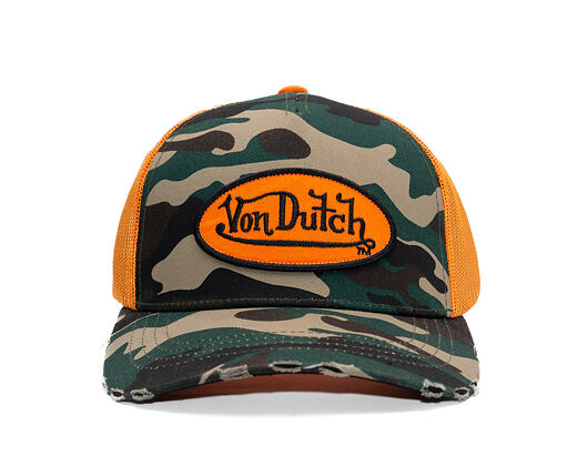 Kšiltovka Von Dutch - Trucker - Classic Logo Camo/Orange
