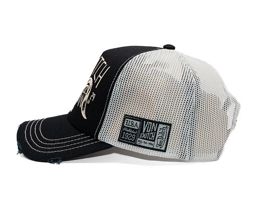 Kšiltovka Von Dutch - Trucker - Eye Out Side Patch Black/White