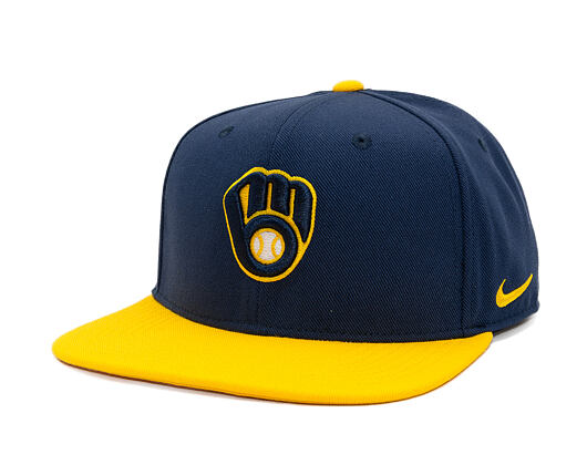 Kšiltovka Nike - Dri-Fit Pro - Milwaukee Brewers - Midnight Navy 44B/Amarillo 78H