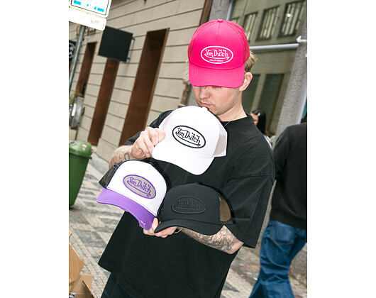 Kšiltovka Von Dutch - Trucker - Cali Patch Electric Pink