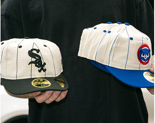 Kšiltovka New Era - MLB Retro Linen Pinstripe 59FIFTY Retro Crown - Chicago White Sox - Team Color