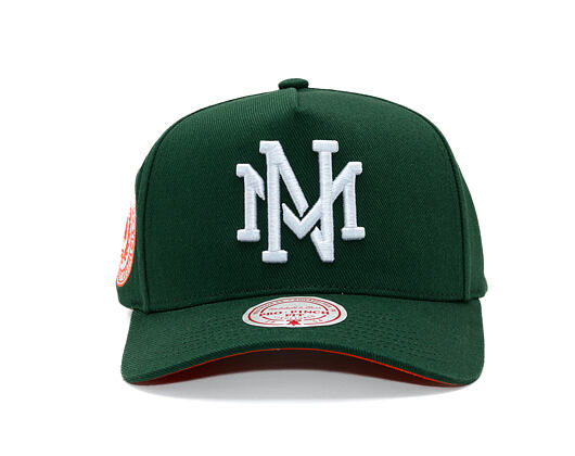 Kšiltovka Mitchell & Ness  - Branded Emerald Slam Pro Pinch Snapback - Green/Orange