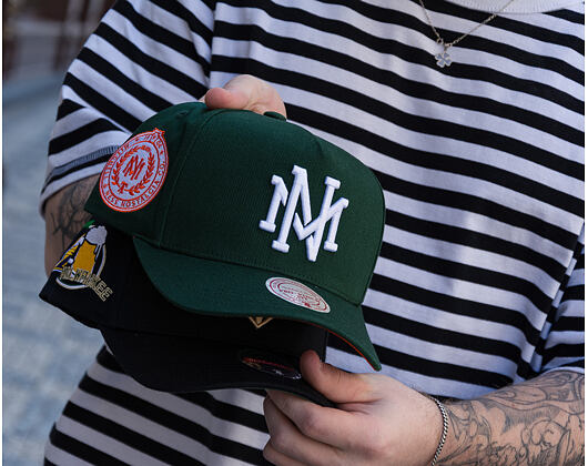 Kšiltovka Mitchell & Ness  - Branded Emerald Slam Pro Pinch Snapback - Green/Orange
