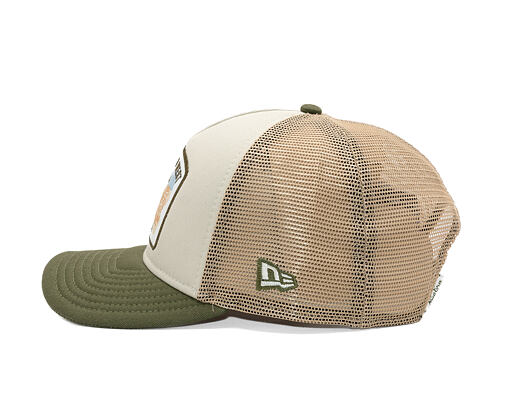 Kšiltovka New Era - Branded Wild West Patch 9FORTY M-CROWN A-Frame Trucker - New Olive / Stone
