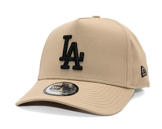 Kšiltovka New Era - MLB Essential 9FORTY A-Frame - LA Dodgers - Camel / Black