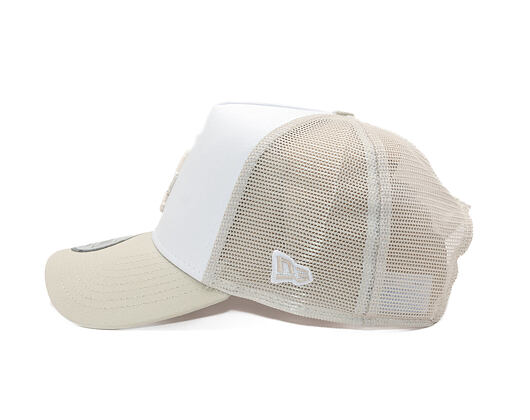 Kšiltovka New Era - MLB Essential 9FORTY A-Frame Trucker - LA Dodgers - Stone / White