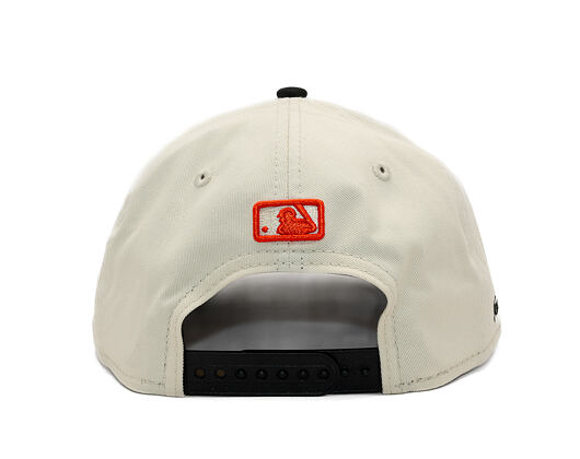 Kšiltovka New Era - MLB Side Script 9FORTY M-CROWN - NY Mets - Cream / Black