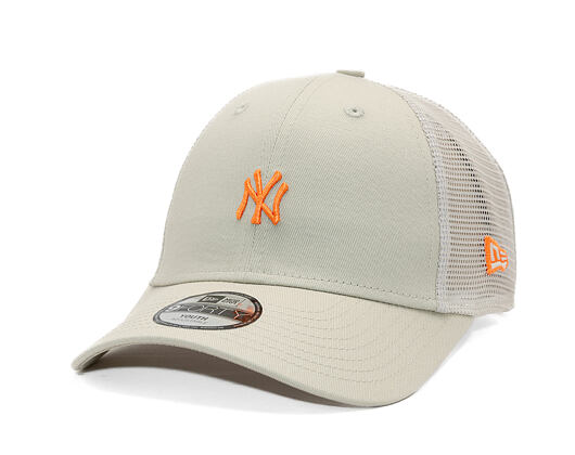 Dětská Kšiltovka New Era - MLB Homefield 9FORTY Trucker - NY Yankees - Stone / Orange