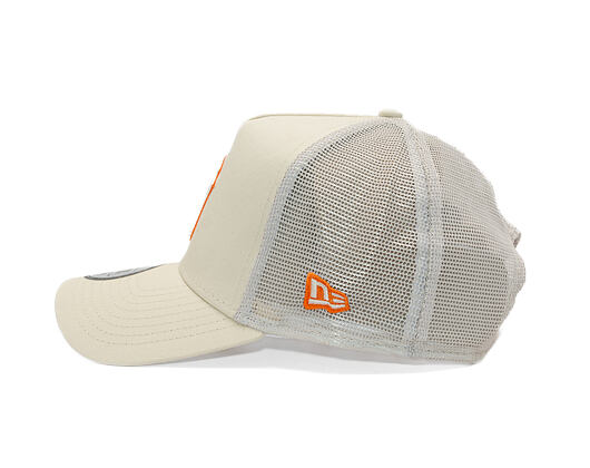 Kšiltovka New Era - MLB Outline 9FORTY A-Frame Trucker - NY Yankees - Cream / Orange