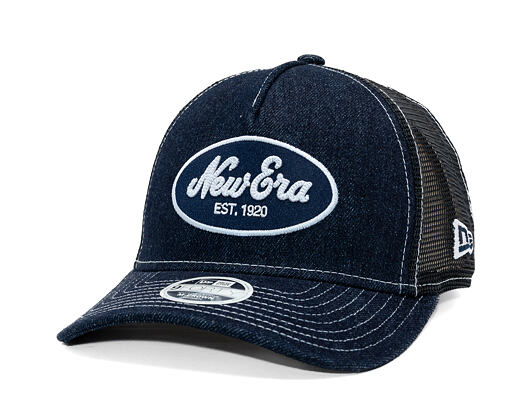 Dámská Kšiltovka New Era - Branded Denim Oval Logo 9FORTY M-CROWN A-Frame Trucker - Navy