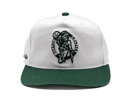 Kšiltovka Mitchell & Ness - NBA - Side Script - Boston Celtics - White/Green