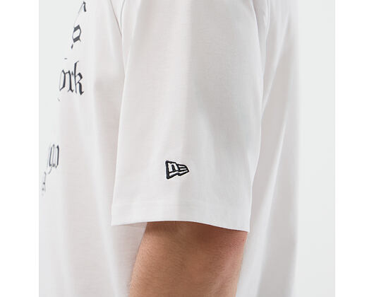 Triko New Era - Branded Oversized Graphic Tee - White