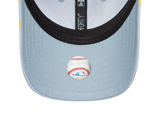 Dětská Kšiltovka New Era - MLB Summer Print 9FORTY - NY Yankees - Sky Blue / Yellow