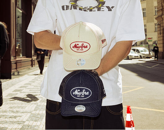 Dámská Kšiltovka New Era - Branded Denim Oval Logo 9FORTY M-CROWN A-Frame Trucker - Navy