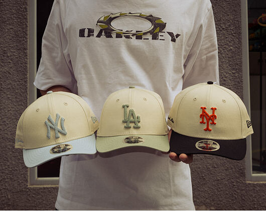 Kšiltovka New Era - MLB Side Script 9FORTY M-CROWN - LA Dodgers - Cream / Pastel Green