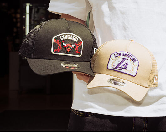 Kšiltovka New Era - NBA Felt Patch 9FORTY M-CROWN A-Frame Trucker - Chicago Bulls - Black