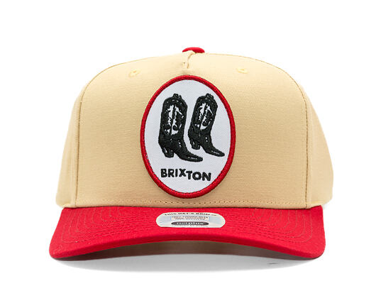 Kšiltovka Brixton - Two Boots C Np Mp Snapback - Celestial Yellow/Red