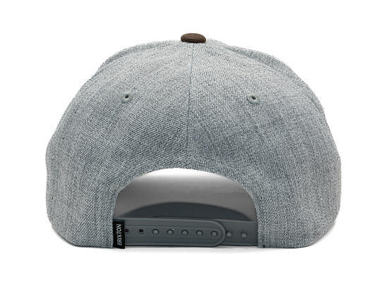 Kšiltovka Brixton - Crest C Mp Snapback - Heather Grey/Pinecone Brown