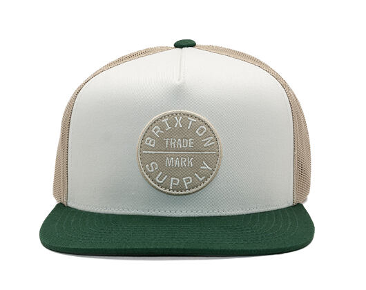 Kšiltovka Brixton - Oath Mp Trucker Hat - Off White/Primal Green/Sand