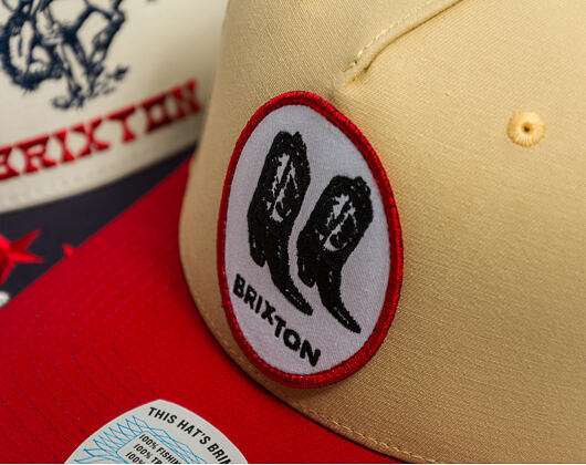 Kšiltovka Brixton - Two Boots C Np Mp Snapback - Celestial Yellow/Red
