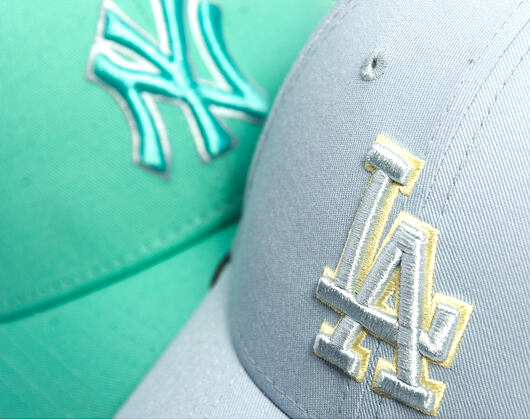 Kšiltovka New Era - MLB League Essential 9FORTY - LA Dodgers - Sky Blue / Yellow