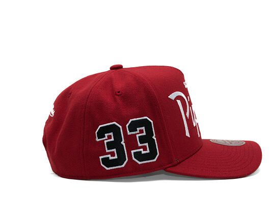 Kšiltovka Mitchell & Ness - Player Script Hwc - NBA - Chicago Bulls - Scottie Pippen - Red