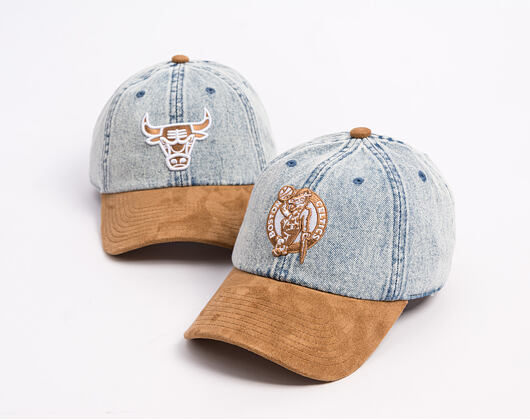 Kšiltovka Mitchell & Ness - Den Suede Strapback - NBA - Boston Celtics - Blue