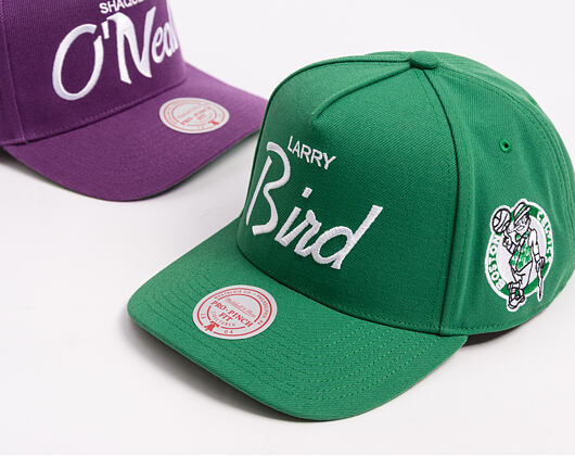 Kšiltovka Mitchell & Ness - Player Script Hwc - NBA - Boston Celtics - Larry Bird - Green