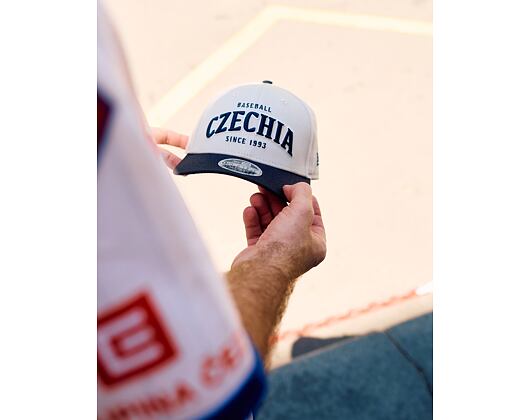 Kšiltovka New Era - Contrast Visor M-CROWN 9FORTY - Baseball Czechia - Ivory
