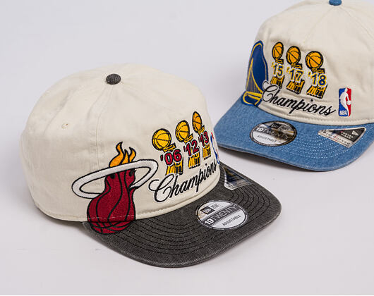 Kšiltovka New Era - NBA "Hardwood Classic Champions" 19TWENTY - Miami Heat - Chrome White / Team Col