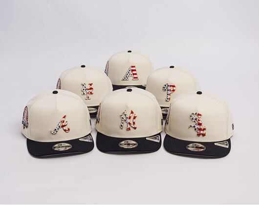 Kšiltovka New Era - MLB "American Flag" 9FIFTY - Atlanta Braves - Chrome White