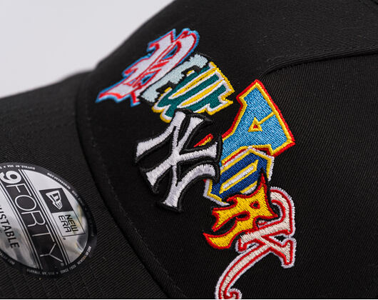 Kšiltovka New Era - MLB "Letter" 9FORTY A-Frame - NY Yankees - Black