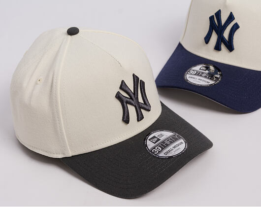 Kšiltovka New Era - MLB "2 Tone" 39THIRTY - NY Yankees - Chrome White / Steel