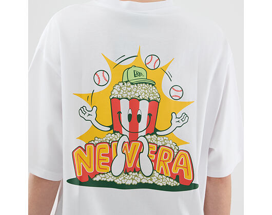 Triko New Era - Branded Food Character Oversized Tee - White