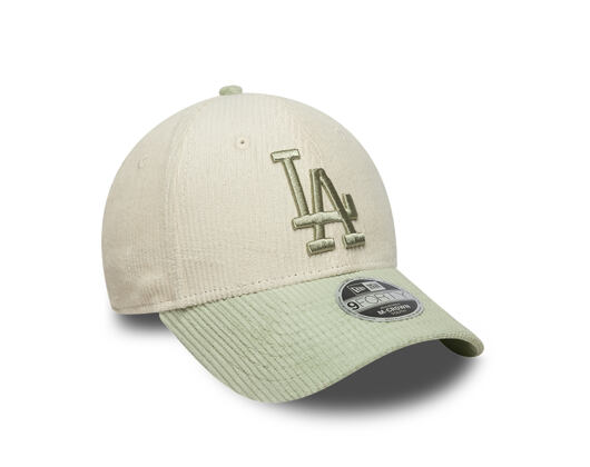 Dětská Kšiltovka New Era - MLB Cord 9FORTY M-CROWN - LA Dodgers - Cream / Soft Grass