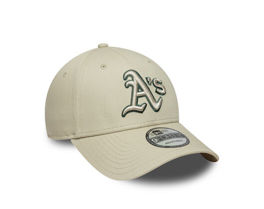 Kšiltovka New Era - MLB Team Outline 9FORTY - Oakland Athletics - Stone / Cilantro Green